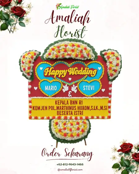 Papan Bunga Pernikahan Dadap Ayam